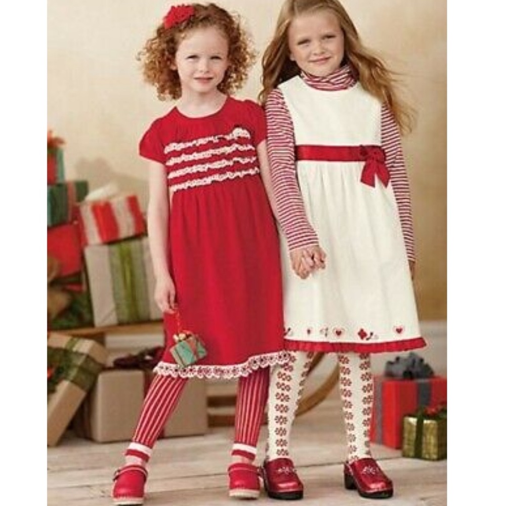 Hanna Andersson Red Ruffled Eyelet Holiday Dress 5